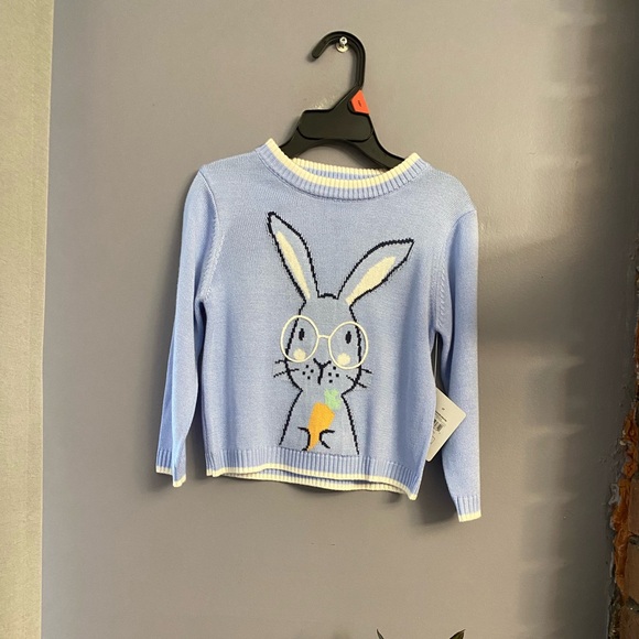 New! Kids Blue Bunny Lightweight Sweater Size 2T - Picture 2 of 6